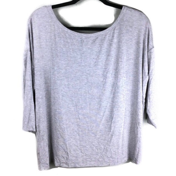 NWT Bailey/44 Sarah Dropped Shoulder Raw Trim 3/4 Sleeve Jersey Top Size Large - Picture 3 of 11